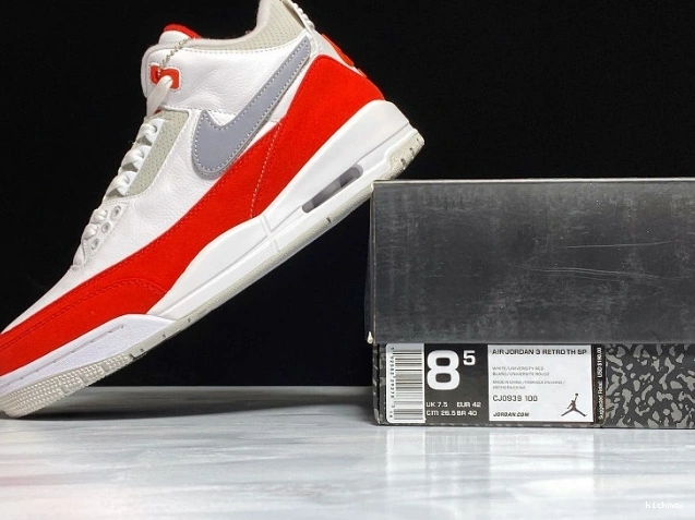 Rep MAX White CJ0939-100 University Tinker Retro 3 Air Jordan Red 0815